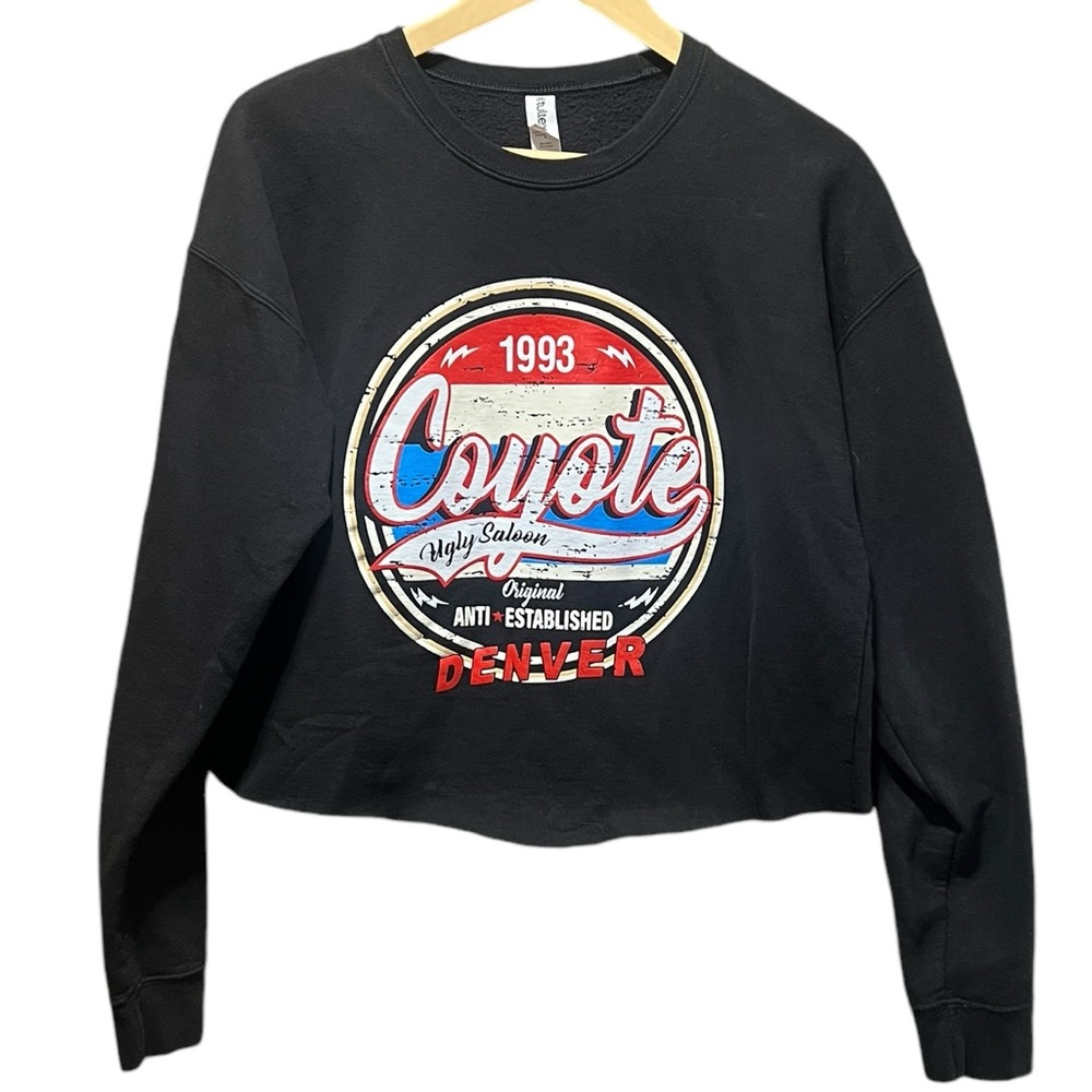 Coyote Ugly Denver Graphic Rolled Hem Crew Neck Sweatshirt size Medium